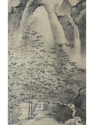 陆广 《竹窗清院图》