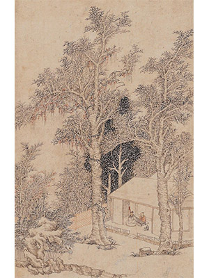 陆治 《草堂闲话图》