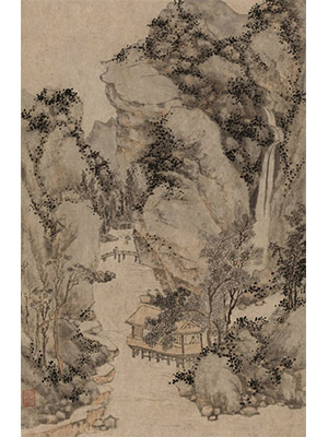 陆治 《草阁待客》