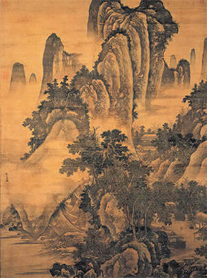 马轼 《春坞民居图》