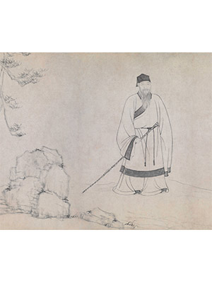倪瓒 《杨竹西小像》