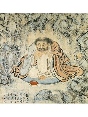 髡残 《岩穴栖真图》