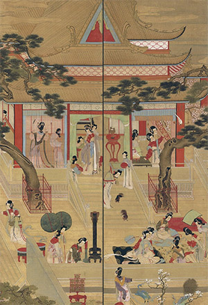 吕焕成 《汉宫春晓》通景十二屏风