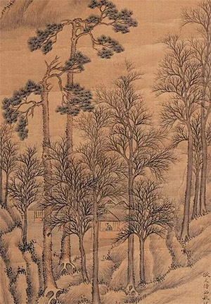 潘恭寿 《秋林深居》