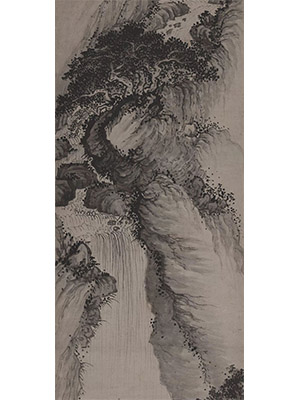 梅清 《云峰飞瀑》