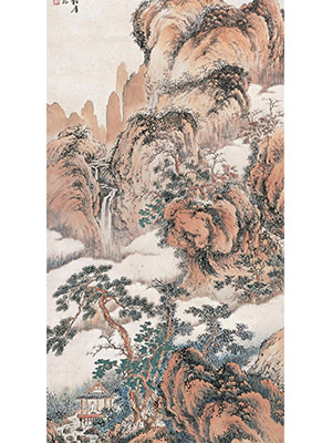 祁崑 《松影瀑声图》