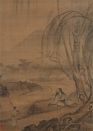 马远 《柳溪琴隐》