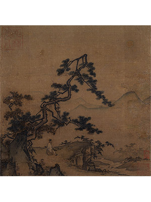 马远  《松荫玩月》
