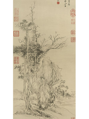 倪瓒 《古木业篁图》