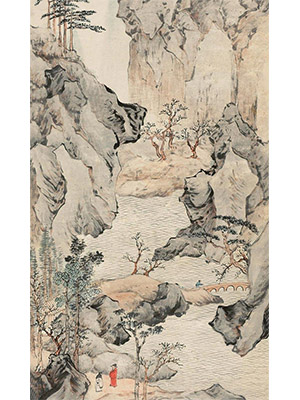 潘恭寿 《海阑寒壁图》