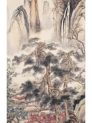 祁崑 《松壑鸣泉》