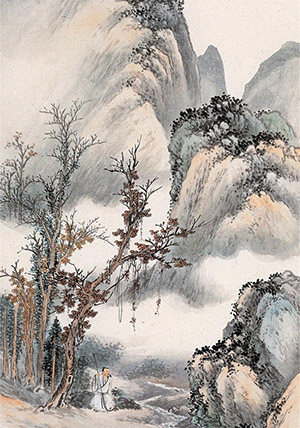 祁崑 《野水丹枫》