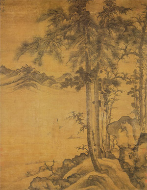 唐棣 《携琴远眺》