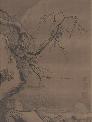 马远 《雪滩双鹭》