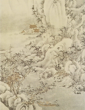 唐棣 《雪港捕鱼》