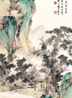 祁崑 《松影瀑声》