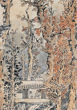 祁崑 《茅屋叙事图》