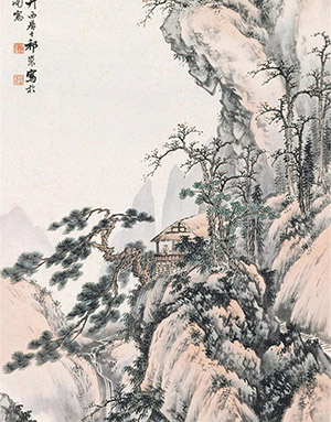 祁崑 《听瀑图》