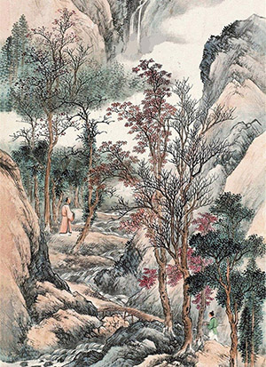 祁崑 《傍岩溪路两三曲》