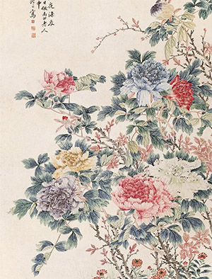 汤世澍 《国色朝酣图》