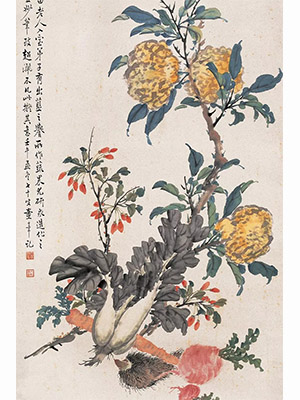 童大年 《蔬果图》