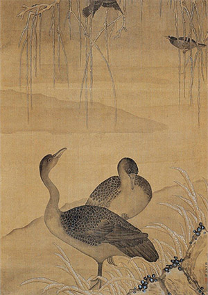 王渊 《鸿雁八哥》