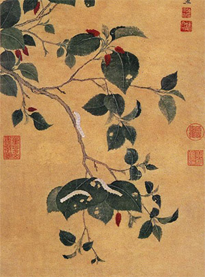 文俶 《桑蚕图》