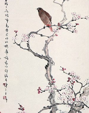 王师子 《梅花画眉》