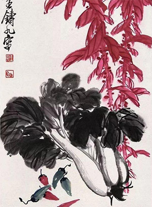 王铸九 《雁来红与蔬菜》