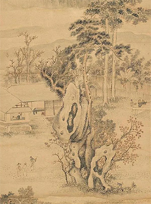 钱杜 《秋林琴韵》