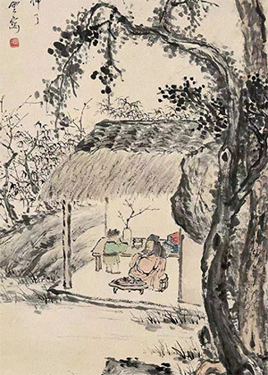 王梦白 《小家除夕》