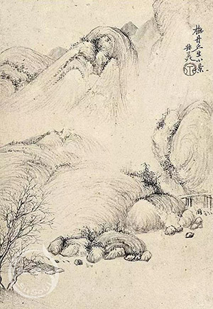 钱杜 《山水册页》七帧