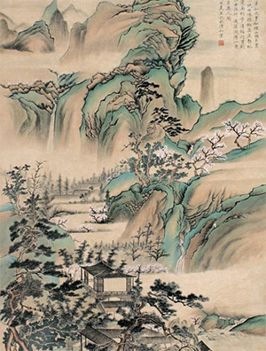 钱杜 《春花山居》