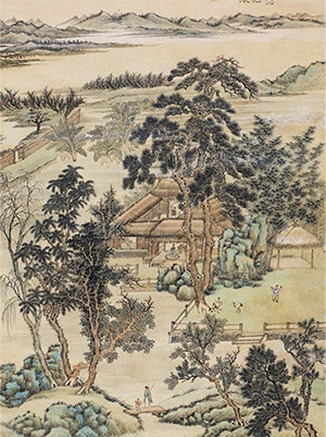 钱杜 《松荫高士图》