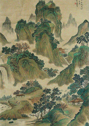 钱杜 《松壑鸣泉》
