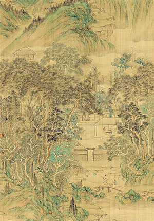 钱杜 《清风秋林结遥想》