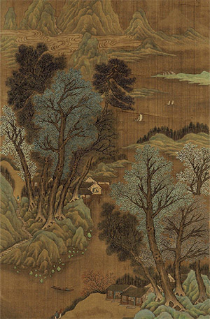 钱杜 《名涧高楼图》