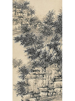 钱杜 《竹岸图》