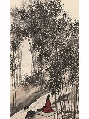 吴昌硕 《独坐幽篁里》