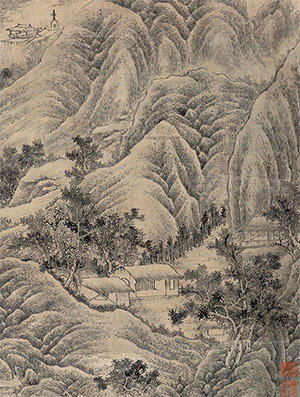 钱杜 《高山幽隐》