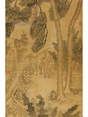 钱杜 《倚门望山图》