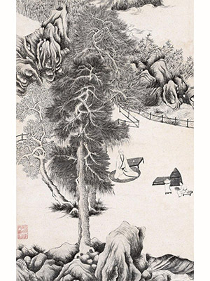 钱杜 《龙门僧图》
