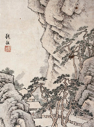 钱榖 《面壁幽居图》