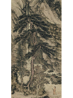 沈周 《石梁苔雨歇》