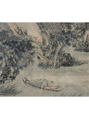 沈周 《荒崖垂纶图》卷