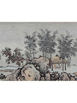 沈周 《有竹庄中秋赏月图卷》