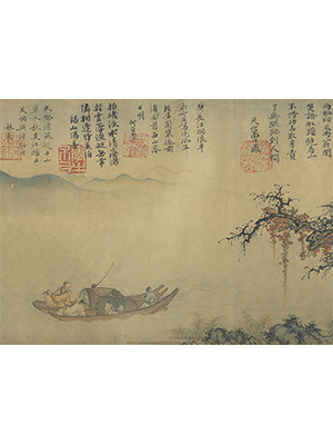 盛懋 《江枫秋艇》长卷