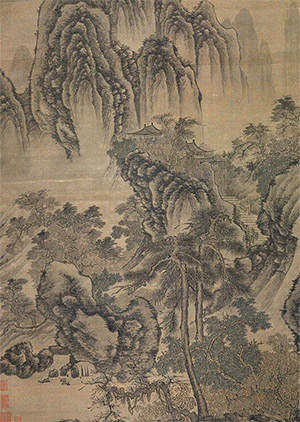 沈周 《秋水浮空天影长》