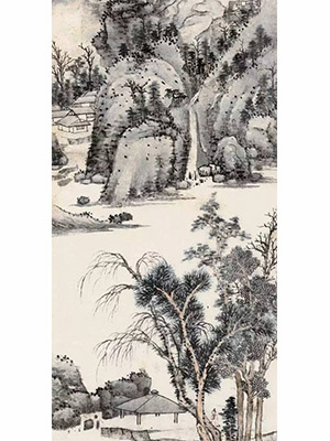 沈周 《烟壑泉林》