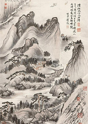 石涛 《水容侵古岸》